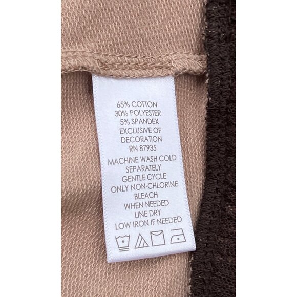 LOGO Large Lounge Print Zip Hoodie Jacket Chiffon Trim 4d - Picture 9 of 10